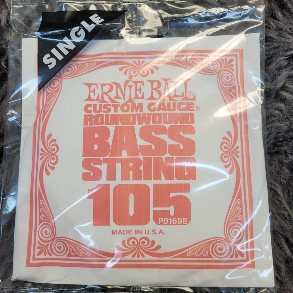 3 pack Ernie Ball Custom Gauge Roundwound Bass Strings 105